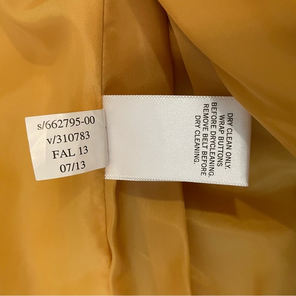 Banana Republic Yellow Trench Coat with Belt - Picture 7 of 14
